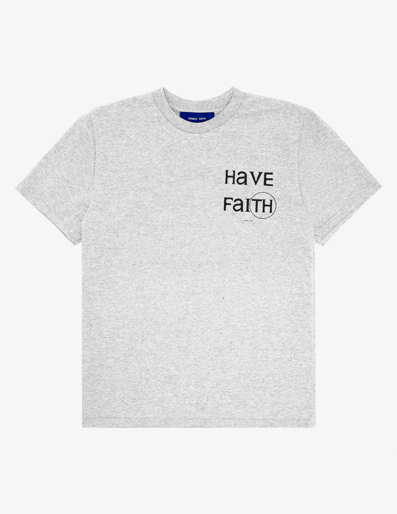 Have Faith Logo Tee in Grey